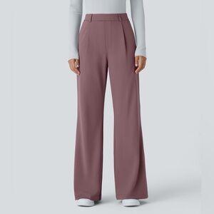 NWT Halara Flex High Waisted Pocket Work Flare Pants in Brown Women’s Sz Medium